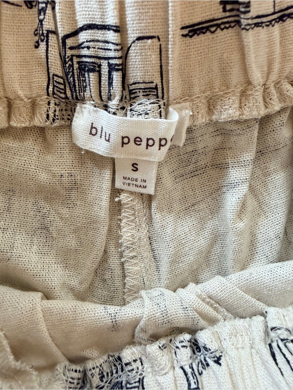 2 Piece Wide Leg Linen Pant/Top Set Size Small - Picture 9 of 10